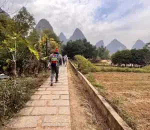 Hiking in Yangshuo Guilin China
