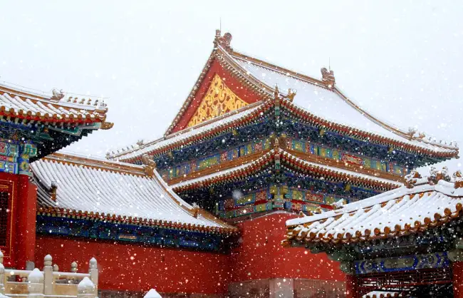 Forbidden City Snow Scenery